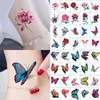 30 flor mariposa punto al por mayor pequeño fresco lindo pegatinas de tatuaje transferencia a pegatinas de tatuaje OEM
