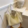 2026 Nova Tendência de Verão Conjunto de Duas Peças Tecido Grande Capacidade Bolsa Tote para o Trabalho Bolsa de Ombro para Mulheres