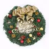 Nuevo corona de Navidad transfronteriza, vegetación artificial de Navidad, suministros de decoración de Navidad, guirnalda de vid de Navidad de oropel, colgante