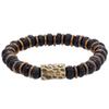 Accesorios nuevos populares transfronterizos pulsera sencilla hecha a mano con cuentas literaria vintage línea elástica pulsera de piedra volcánica