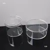 Caja de Regalo Redonda de Alta Transparencia Caja Redonda de Plástico Acrílico Cosméticos Arte de Uñas con Tapa Caja de Dulces Souvenir