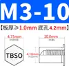 Columna de Tuerca de Ajuste a Presión para Agujero Ciego Tbso-M2M2.5M3M4M5M6 Acero al Carbono Piezas Estándar Tuerca Impermeable y Resistente a la Corrosión