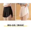 Pantalones de Seguridad para Mujer Hielo Seda Sin Costuras Capa Base para el Hogar Pantalones Verano Delgados Talla Grande Tallas Extras MM Gorditas Anti-Exposición Dobladillo que No se Enrolla Pantalones Cortos Blancos