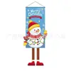 Decoração de Natal transfronteiriça mais vendida: bandeiras e faixas suspensas de formato especial, enfeites de porta do Papai Noel e do boneco de neve, decorações de parede e janela