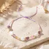 Pulsera Bohemia de Cuentas de Arroz Coloridas para Mujer, Cuerda de Mano Ajustable con Piedra Facetada de Nicho Estilo Ins, Tendencia de Joyería Transfronteriza