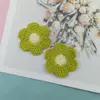 Parche Bordado de Tela con Parche de Punto de Flor de Ciruelo Aplique Decorativo para Cortina Accesorios para Ropa Pasador para el Cabello Infantil DIY Hecho a Mano