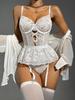 Lencería sexy nueva para mujer, con encaje de malla y tirantes, estilo ahuecado, seductora y apasionada, ropa interior w659