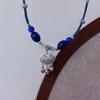 Nuevo Collar de Candado de la Paz Tejido a Mano de Estilo Étnico Chino, Diseño Nicho Femenino, Retro Estilo Xizang, Collar Cadena Clavícula
