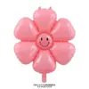Versión Coreana de Globo de Película de Aluminio de Margarita Cara Sonriente Blanca Globo de Papel de Aluminio de Crisantemo Accesorios para Fotos de Cumpleaños Globo de Plumeria