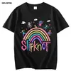 [Código Europeo Transfronterizo] Manga Corta 2024 Nuevo Estampado de Patrón de Banda Slipknot Europeo y Americano Cuello Redondo