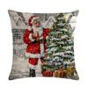 Série de Fronhas de Linho para Almofada com Tema Papai Noel e Árvore de Natal Transfronteiriça AliExpress Amazon eabyI809