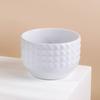 Maceta de Cerámica con Logo Intercambiable Flor Blanca Maceta para Suculentas Soporte Pequeño para Flores Maceta Cuadrada Pura Decoración del Hogar