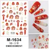 Pegatinas 5D en Relieve para Uñas Año Nuevo 2024 Dragón Chino Tótem Danza del León Fortuna Mahjong Calcomanías Adhesivas para Uñas