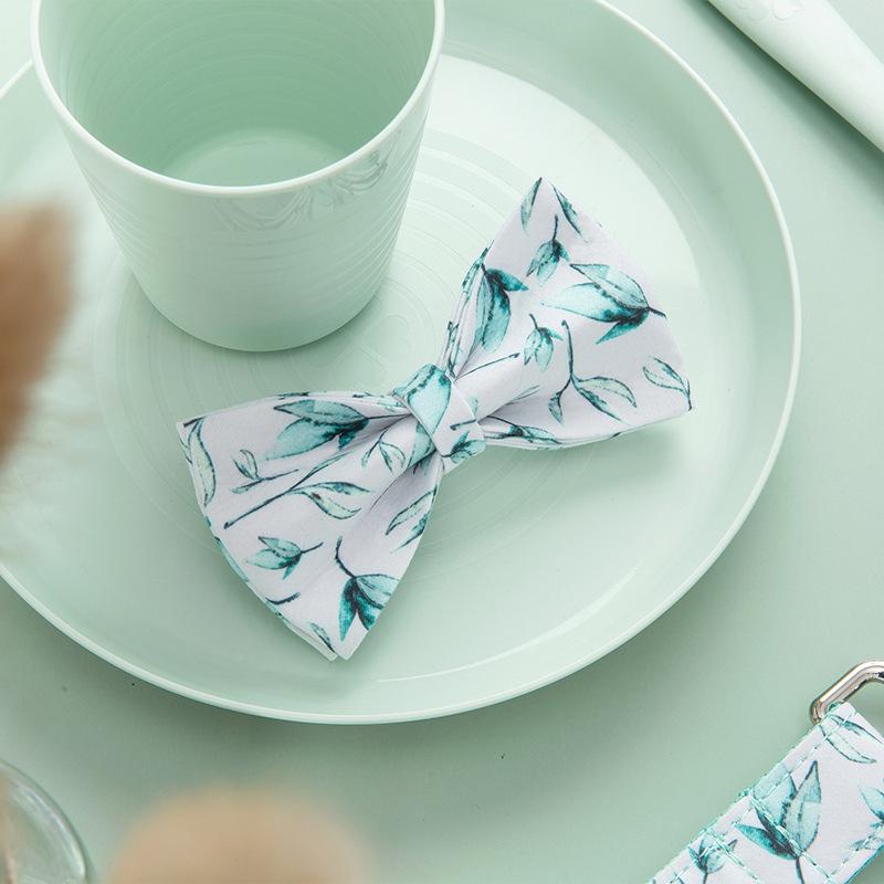 小叶子狗狗项圈蝴蝶结 亚马逊跨境宠物项圈配饰蝴蝶结 狗脖圈领