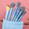 Conjunto de Pincéis de Maquiagem Quatro Estações Verde com 13 Peças Ferramentas Completas de Beleza Portátil Pincel Macio para Blush Sombra Venda por Atacado Armazenamento