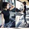 Primavera y Verano Nuevo Secado Rápido Ajustado Deportes Exterior Correr Fitness Ocio Ropa Camiseta de Manga Corta para Mujer