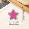 Directo del fabricante: Parches bordados de pentagrama coloridos mini con adhesivo termofusible para ropa, sombreros, bolsos y parches decorativos