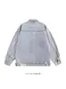 Chaqueta de mezclilla elegante transfronteriza para hombre, top casual vintage versátil de estilo americano streetwear moderno, corte holgado