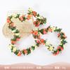 Suporte para comércio exterior transfronteiriço simulação flor atacado 45 cabeças rosa artificial rattan decoração de casamento tira de rosa