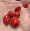 Arena roja cinabrio cruda mundo rico cuentas sueltas DIY caparazón de tortuga pulsera de cuentas de arena roja material accesorios hechos a mano venta al por mayor