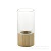 Jarrón de cristal de estilo chino, nuevo, con flores secas, adornos de madera, para sala de estar, escritorio, decoración de habitación.