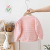 Suéter cárdigan para niña con lazo 2023 nueva ropa de punto para niños de estilo occidental ropa de bebé de primavera y otoño abrigo estilo Chanel
