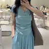 Camiseta de Cuello en V, Manga Corta, Hermosa, Ajustada, Top Corto, Versátil, Casual, Moda de Verano, Efecto Adelgazante y Holgado