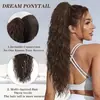 Presilha de Cabelo Estilo Europeu e Americano Rabo de Cavalo, Cabelo Longo Cacheado em Espiral, Rabo de Cavalo Cacheado Longo Fofo, Peruca Rabo de Cavalo Atacado