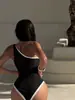 2026 Moda Europeia e Americana Transfronteiriça Novo Cor Sólida Sexy Design de Um Ombro Maiô Feminino Peça Única Lg408