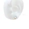 Brincos de Tarraxa Astmf-136 Coração Incrustado de Madrepérola Titânio G23 Rosca Interna Lábio de Coração Tarraxa de Língua Joias para Piercing Cabeça