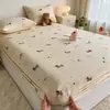 Sábana bajera acolchada, pieza única, protector de colchón engrosado, no es algodón puro, funda de cama 100% algodón, protector de colchón a prueba de polvo y antideslizante