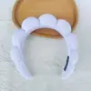 Diadema de felpa antideslizante para mujer, diadema para el pelo, accesorios para el pelo, máscara facial de dibujos animados linda nueva
