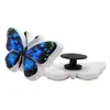 Pingentes coloridos de borboleta em borracha macia de PVC com impressão UV, acessórios decorativos personalizados para sapatos em pintura a óleo colorida