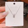 [Preservación de Color Plateado Grueso] 2025 Círculo Simple Ins Viento Zircón Collar Exquisito Ins alta calidad Viento Collar Joyería