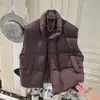 Chaleco de algodón grueso para mujer otoño e invierno doble cremallera ajuste libre tipo de ropa chaleco cálido toma real#blanco roto negro