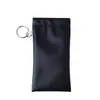 Estuche para Gafas de Sol con Cierre Automático y Mosquetón, Estuche de Almacenamiento Portátil, Estuche para Gafas de Piel con Textura de Lichi