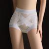 Calcinha Lyocell Jacquard de Cintura Alta para Afinar a Barriga Confortável e Sexy Sem Costura Antibacteriana de Alta Elasticidade Respirável para Mulheres