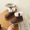 Botas de Nieve para Niños 2026 Otoño Nuevo Estilo Zapatos Grandes de Algodón para Niñas Acolchado de Terciopelo Botas de Nieve Cálidas de Algodón para Niños