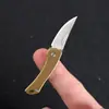 Colgante llavero de mini navaja plegable de latón, navaja de bolsillo portátil vintage para abrir paquetes, fabricante