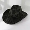 Chapéu Fedora Cowboy Unissex Mais Vendido no Exterior com Listras de Tigre Selvagem e Estampa de Leopardo, Chapéu Doce e Descolado para Passeios e Festas
