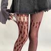 Meias de Rede Assimétricas Americanas Doce e Descolada Lolita Coração Renda Recorte Elegantes Costuradas Estilo AB Meia-Calça