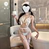 Hombre Quiere Lencería Sexy Nueva Sexy Gratis Pecho Pequeño Tentación Pasión Púrpura Uniforme Chica Gato Cita Bata 9323