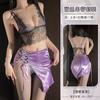 Nueva Estilo Dormila Falda de Cadera Transparente Profunda en V para Mujeres Maduras 6495 Lencería Sexy Escote Sexy Uniforme