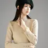 Camiseta Básica de Cuello Medio para Mujer, Terciopelo Engrosado, Nueva Prenda Interior Otoño e Invierno 2024, Suéter de Cuello Alto, Top Delgado de Invierno