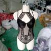 Nuevo Sexy Uniforme Antiguo Tirantes Encaje Halter Falda Cadera Volantes Pecho Pequeño Ropa Interior Sexy