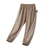 Calça Antimosquito Infantil, Calça de Proteção Solar de Verão para Meninas, Legging Fina para Meninos, Calça Esportiva Respirável de Secagem Rápida para Crianças de Tamanho Médio e Grande