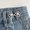 Pantalón con botón de mariposa en la cintura, hebilla ajustable para el tamaño de la cabeza, artefacto para ajustar la cintura del pantalón, hebilla para la cintura, botones de cierre para la cintura