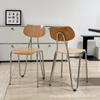 Silla de comedor de estilo antiguo medio con respaldo de madera maciza, mesa y silla de comedor francesas, silla vintage de estilo de diseño minimalista creativo de alta gama.