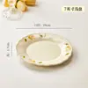 Vajilla de Cuencos y Platos Frescos Color Tinta para Uso Doméstico 2025 Nuevos Cuencos de Cerámica para Arroz Cuencos para Fideos Platos Hermosos Cuencos para Sopa con Doble Asa