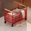 Cesta de Ropa Sucia para Uso Doméstico, Colocada Junto a la Lavadora, Estante de Almacenamiento para Ropa y Pantalones, Gran Capacidad, Cesta de Lavandería Móvil para Baño